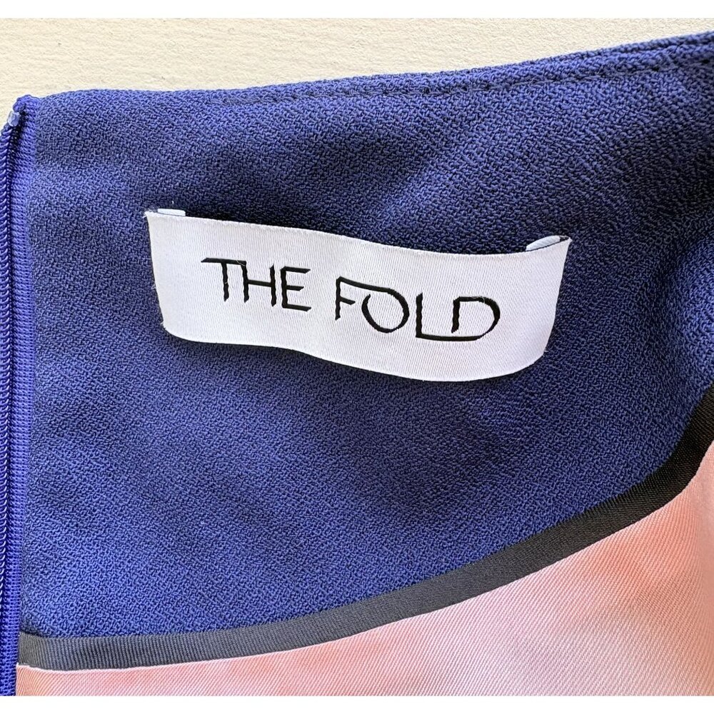 The Fold London Cliveden Dress Indigo Blue Uk 16 Us 12 Euc — image 5 of 8